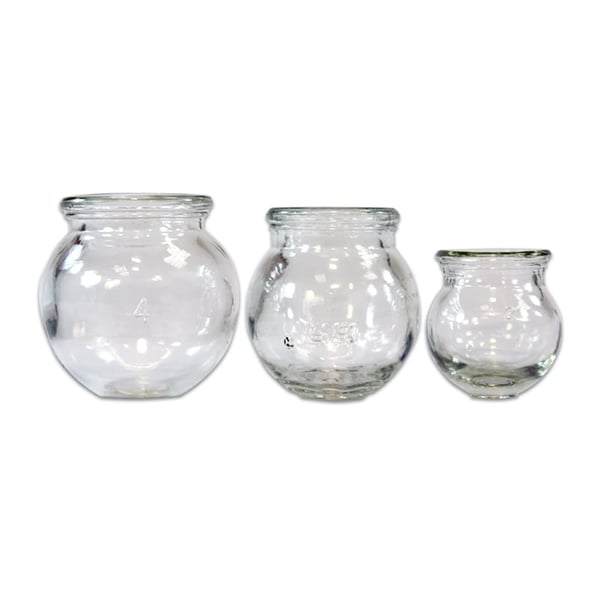 Kit de ventosas de cristal (três unidades)